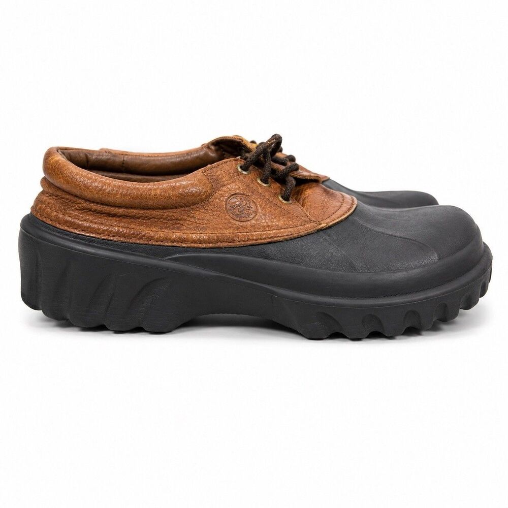 Crocs Duck Shoes Men’s Size 13 Brown Black Waterproof Utility Work Outdoor Clogs